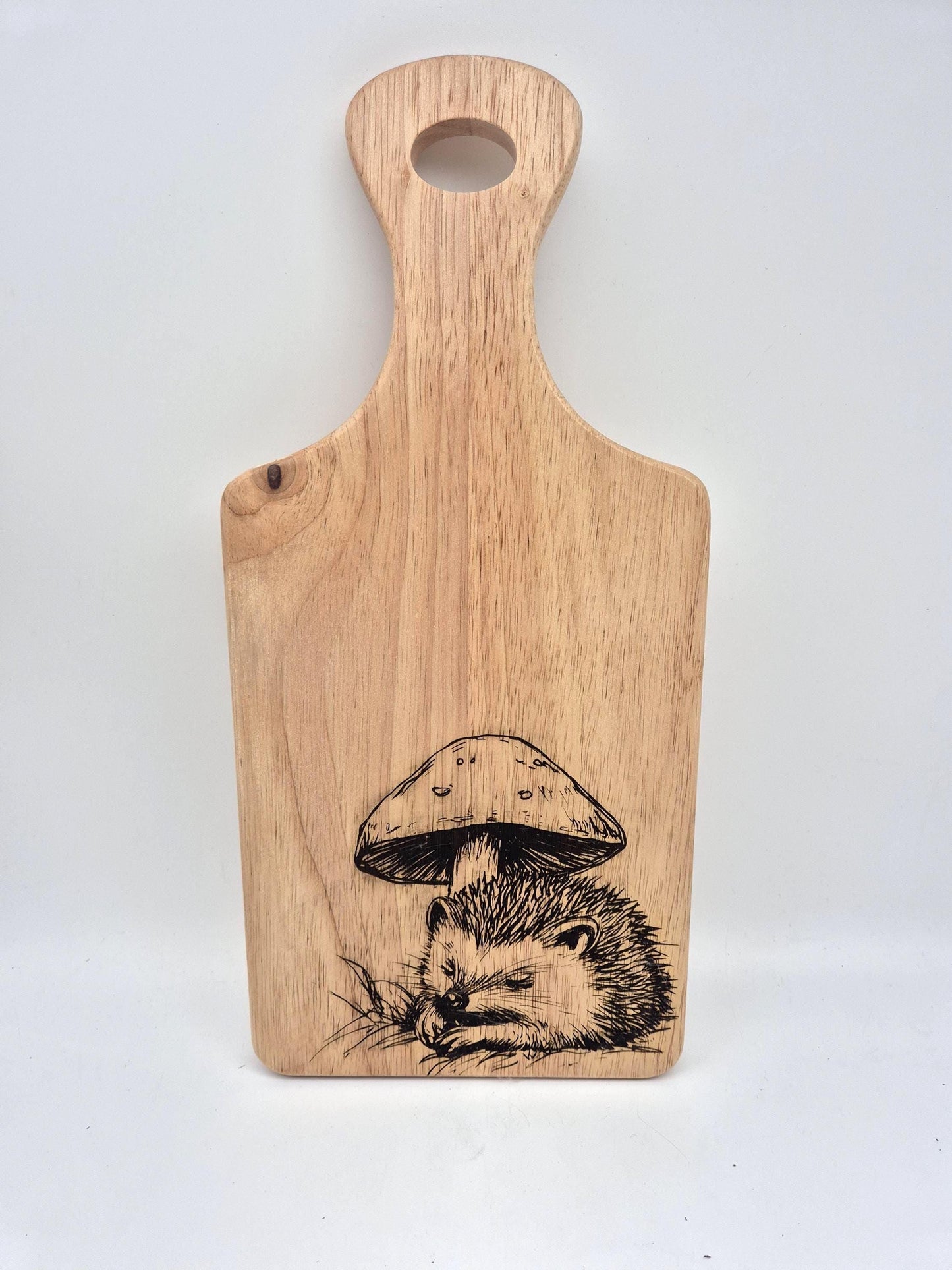 Personalised Wooden Hedgehog Chopping Board | Engraved Kitchen Gift | Rustic Cheese Board