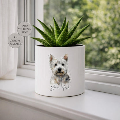 Personalised West Highland Terrier Plant Pot | Westie Gift & Succulent Planter