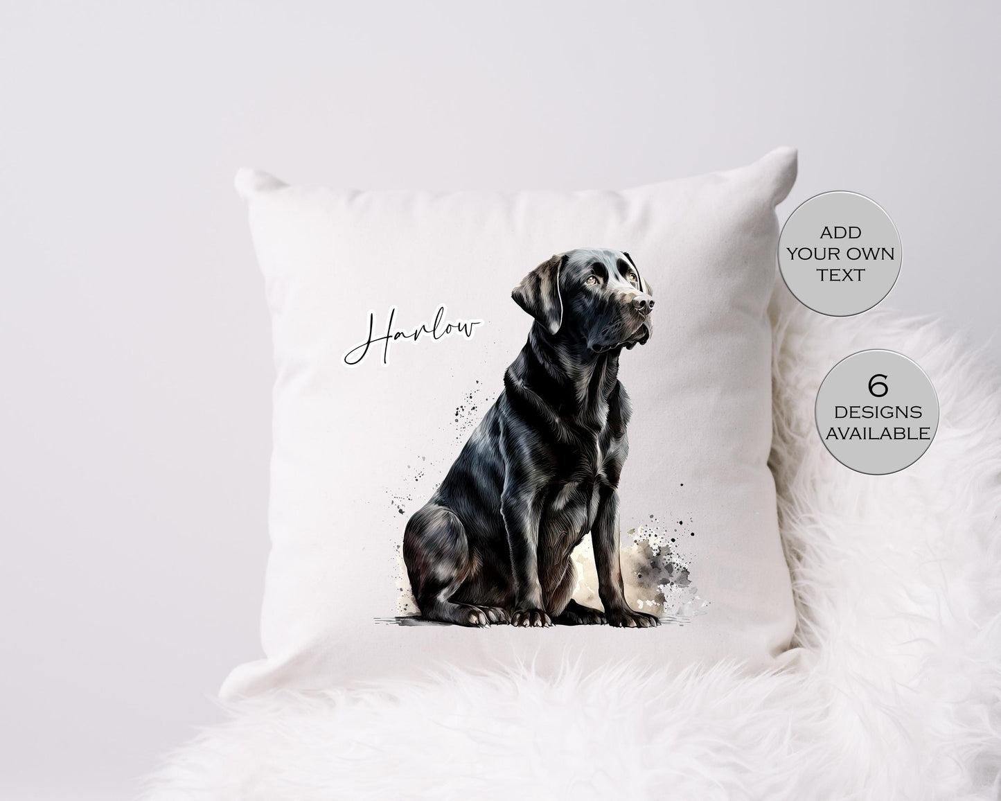 Personalised Labrador Cushion – Custom Dog Pillow | Labrador Lover Home Décor Gift