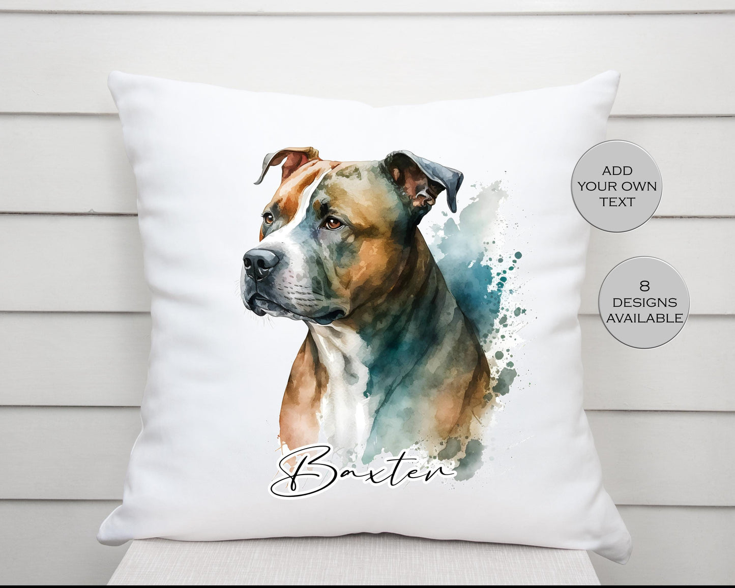 Personalised Staffordshire Bull Terrier Cushion | Custom Staffy Gift | Dog Lover Pillow