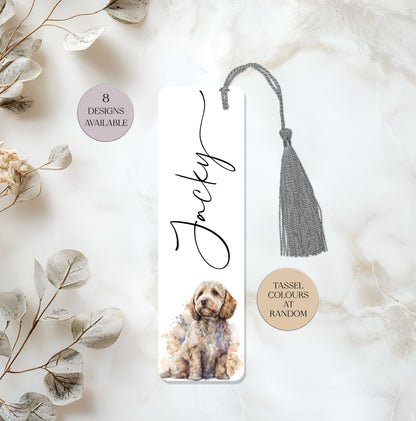 Personalised Metal Cockapoo Bookmark | Custom Dog Lover Gift | Book Lover Keepsake with Tassel