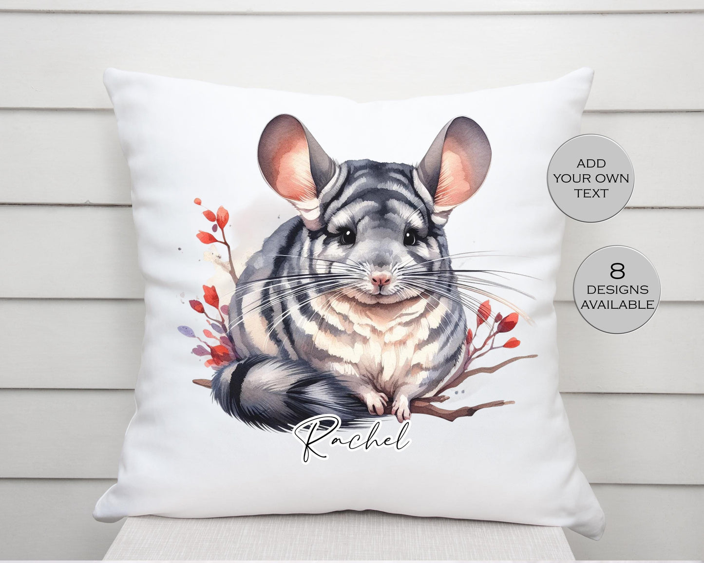 Personalised Chinchilla Cushion | Custom Pet Pillow | Home Décor Gift