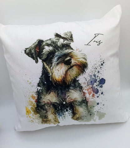 Personalised Schnauzer Cushion | Custom Dog Pillow | Gift for Dog Lovers