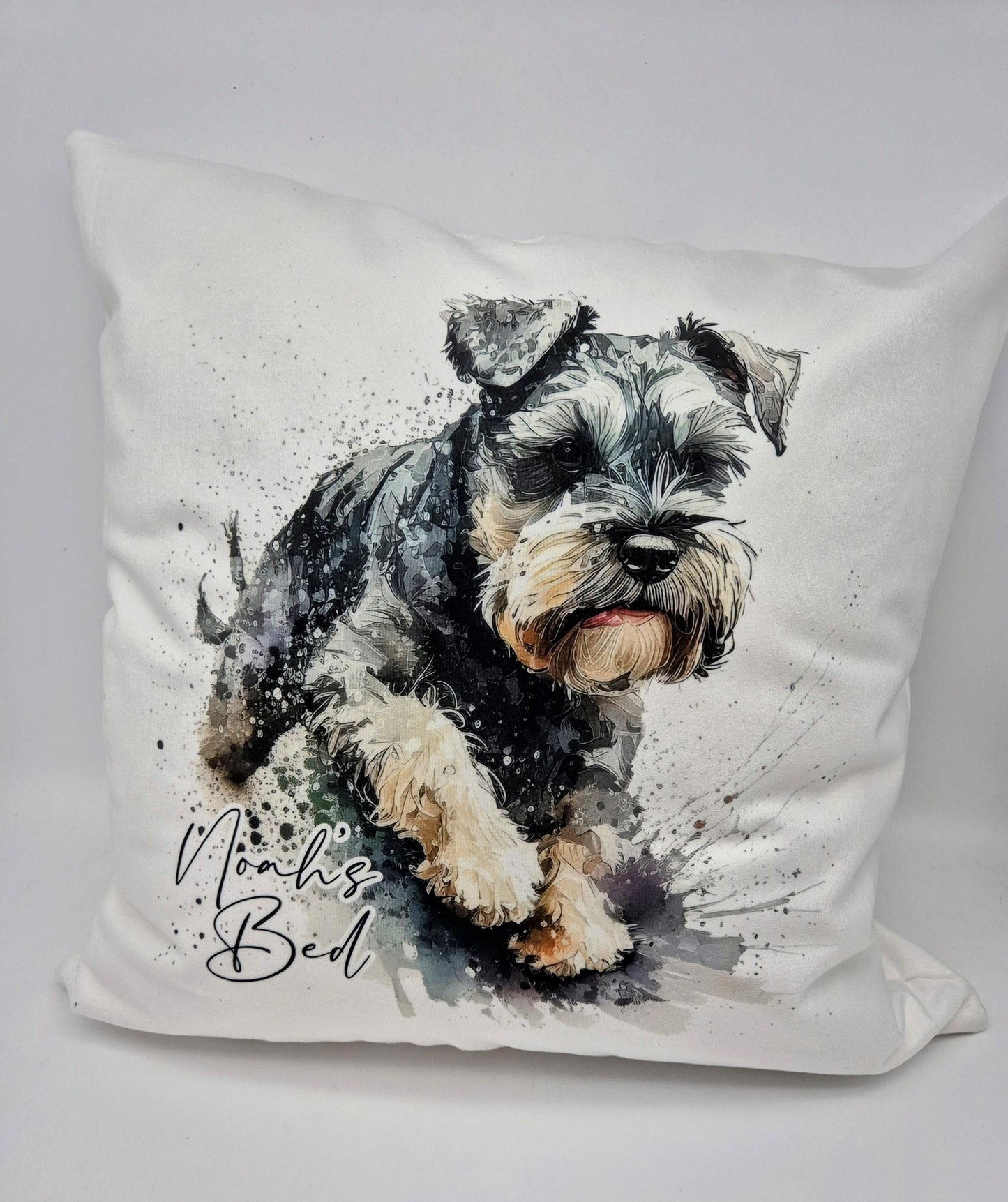 Personalised Schnauzer Cushion | Custom Dog Pillow | Gift for Dog Lovers
