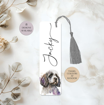 Personalised Metal Cockapoo Bookmark | Custom Dog Lover Gift | Book Lover Keepsake with Tassel