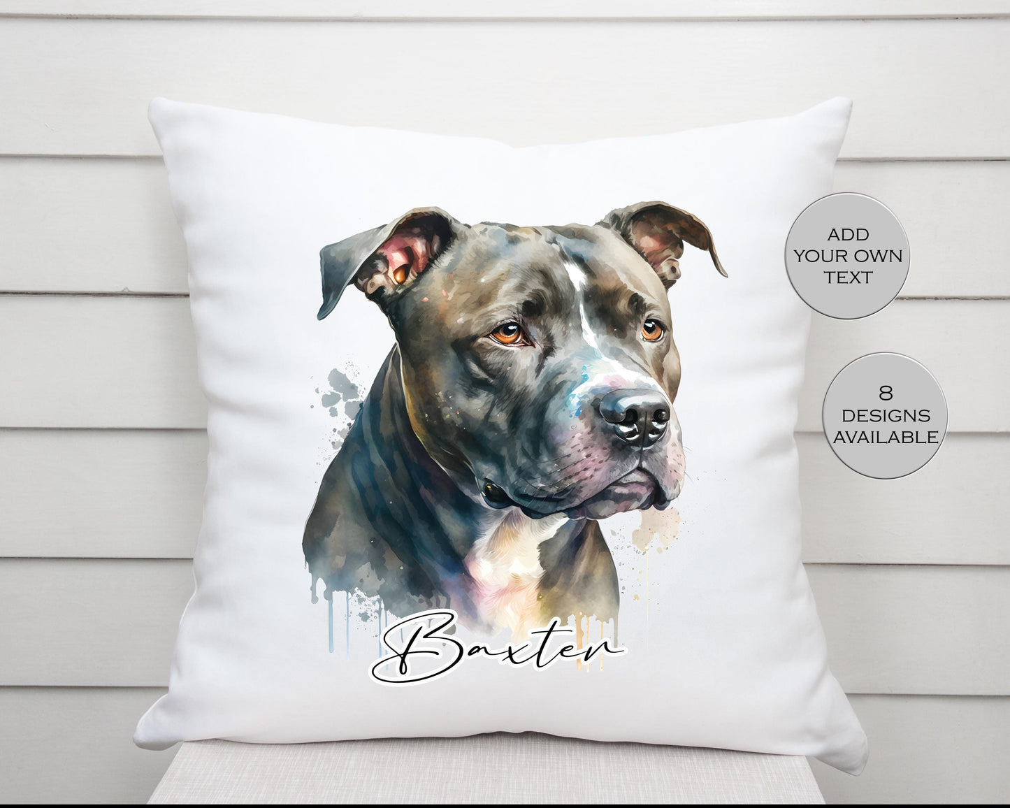 Personalised Staffordshire Bull Terrier Cushion | Custom Staffy Gift | Dog Lover Pillow