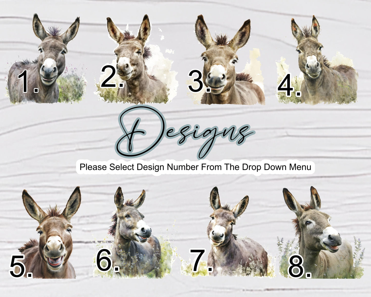 Personalised Donkey Glass Chopping Board | Custom Cheese Board | Donkey Lover Gift