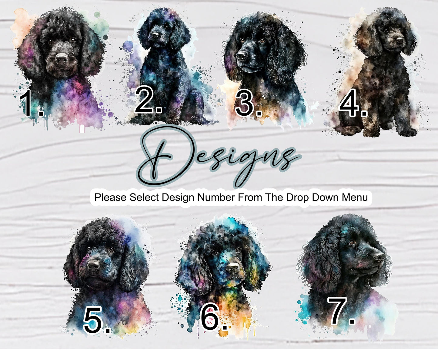 Personalised Poodle Glass Chopping Board | A3 or A4 | Dog Lover Gift