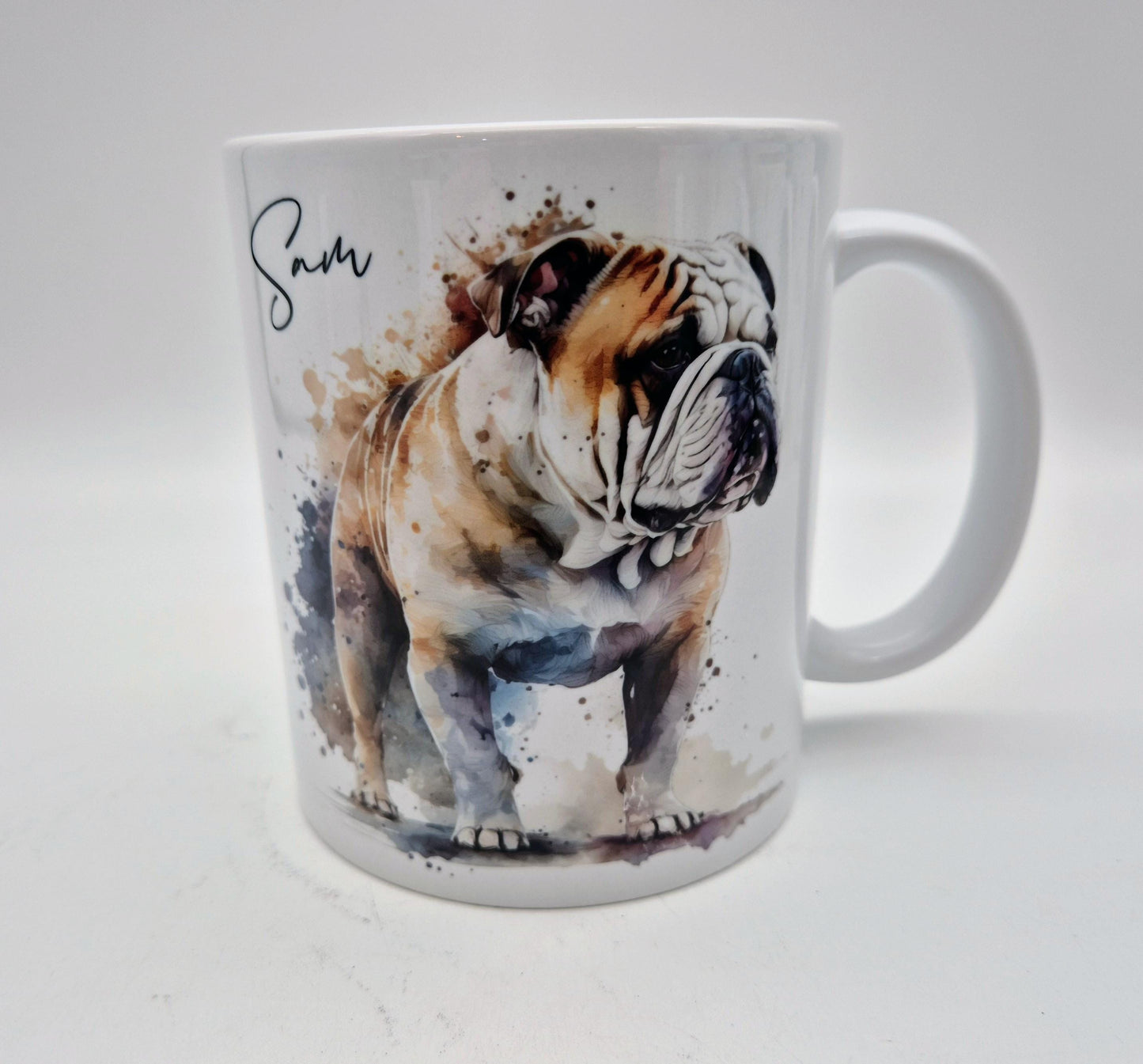 Personalised British Bulldog Mug – Custom Dog Lover Gift | With Matching Coaster Option