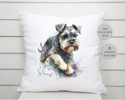 Personalised Schnauzer Cushion | Custom Dog Pillow | Gift for Dog Lovers