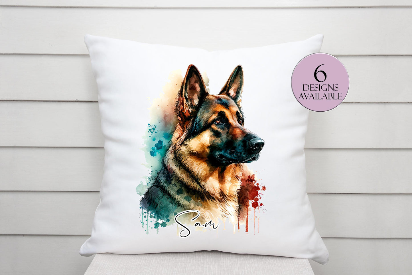 Personalised German Shepherd Cushion | Custom Dog Pillow | Dog Lover Gift