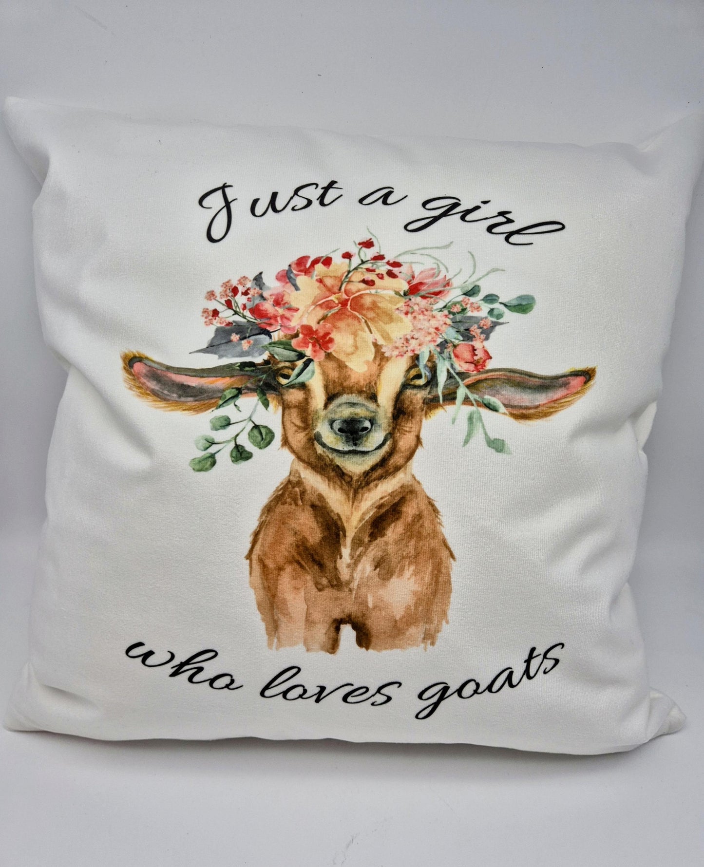 Personalised Goat Cushion | Farm Animal Throw Pillow | Gift for Goat Lovers