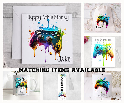 Personalised Gaming Controller Cushion | Custom Gamer Throw Pillow | Boys Bedroom Gift