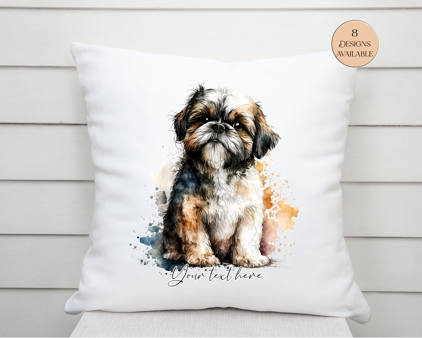 Shih Tzu Cushion – Cute Dog Pillow for Shih Tzu Lovers | Pet Throw Pillow | Gift for Dog Owners, Mum, Friend or Memorial