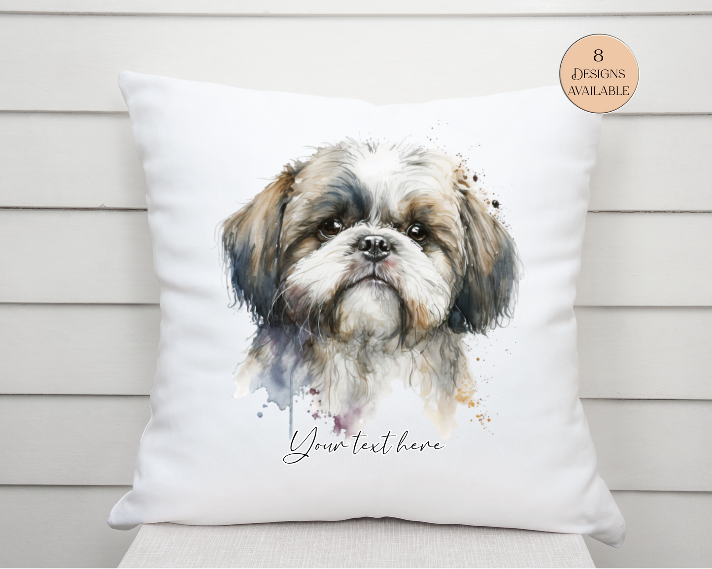 Shih Tzu Cushion – Cute Dog Pillow for Shih Tzu Lovers | Pet Throw Pillow | Gift for Dog Owners, Mum, Friend or Memorial