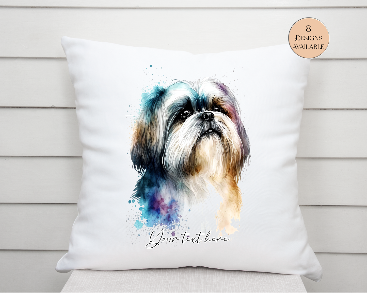 Shih Tzu Cushion – Cute Dog Pillow for Shih Tzu Lovers | Pet Throw Pillow | Gift for Dog Owners, Mum, Friend or Memorial
